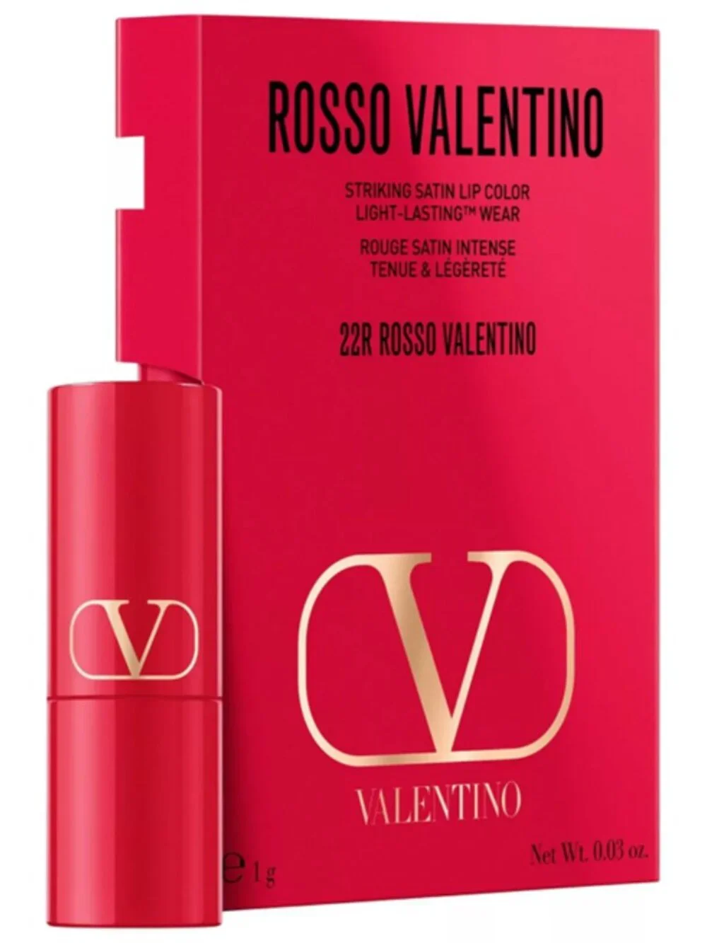 Valentino Lipstick (22R Rosso Valentino) Travel Size and Very Concealer Samples